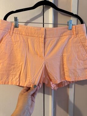J. Crew Peach High-Waist Cotton Shorts